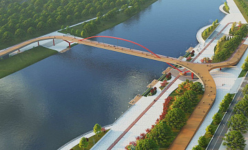 Мост через реку соединит район Филевский Парк и северную часть Мневниковской поймы