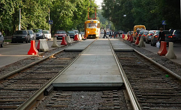 Трамвайные пути обновят у остановки «Драмтеатр» в ЗАО