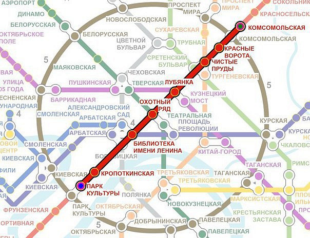 Парк культуры метро схема